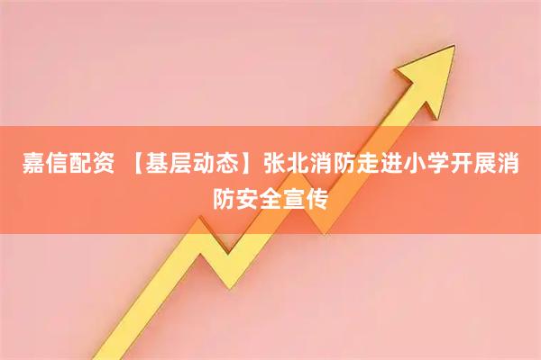 嘉信配资 【基层动态】张北消防走进小学开展消防安全宣传